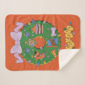 Scooby-Doo Holiday Snack Wreath Graphic シェルパブランケット (正面(横))