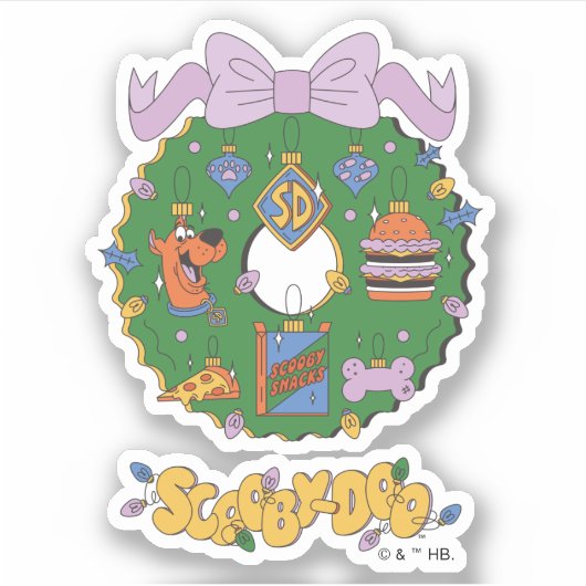 Scooby-Doo Holiday Snack Wreath Graphic シール (正面)