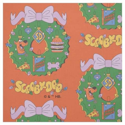 Scooby-Doo Holiday Snack Wreath Graphic ファブリック (見本)