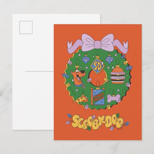 Scooby-Doo Holiday Snack Wreath Graphic ポストカード (正面/裏面)