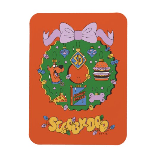 Scooby-Doo Holiday Snack Wreath Graphic マグネット (縦)