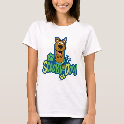 Scooby-Doo Paw Print Character Badge Tシャツ (正面)