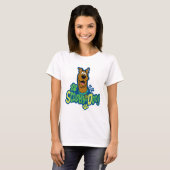 Scooby-Doo Paw Print Character Badge Tシャツ (正面フル)