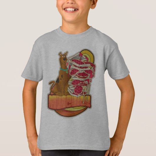 Scooby-Doo | Pile of Pizza "Munchies" Graphic Tシャツ (正面)