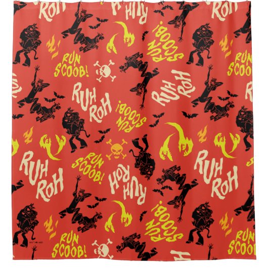 Scooby-Doo | Ruh Roh Run Scoob! Pattern シャワーカーテン (正面)