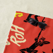 Scooby-Doo | Ruh Roh Run Scoob! Pattern ビーチタオル (インサイチュ)