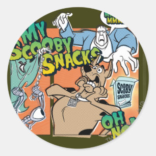 Scooby-Doo "Scoobyの私の軽食" ラウンドシール