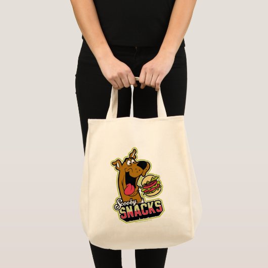 Scooby-Doo "Scooby Snacks" Logo トートバッグ (正面(商品))