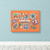 Scooby-Doo Wall of Halloween Picture Frames キャンバスプリント (インサイチュ (ウッドフロア))