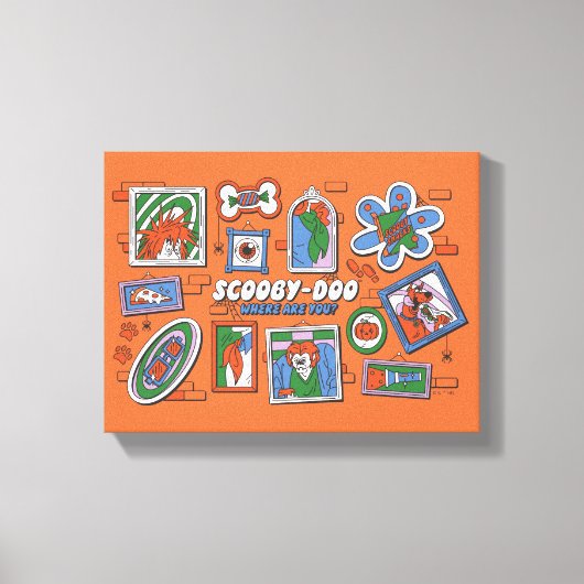 Scooby-Doo Wall of Halloween Picture Frames キャンバスプリント (正面)