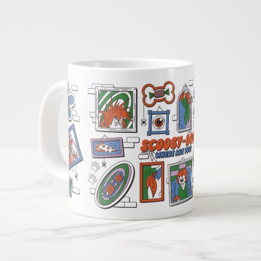 Scooby-Doo Wall of Halloween Picture Frames ジャンボコーヒーマグカップ (正面左)