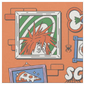 Scooby-Doo Wall of Halloween Picture Frames ファブリック (クローズアップ)
