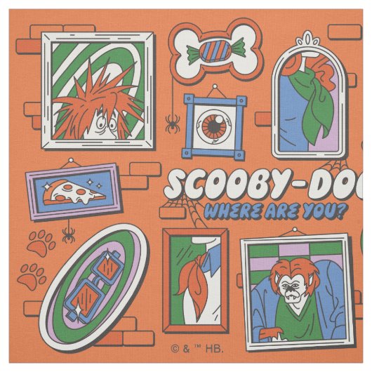 Scooby-Doo Wall of Halloween Picture Frames ファブリック (見本)