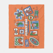 Scooby-Doo Wall of Halloween Picture Frames フリースブランケット (正面)