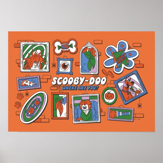 Scooby-Doo Wall of Halloween Picture Frames ポスター (正面)