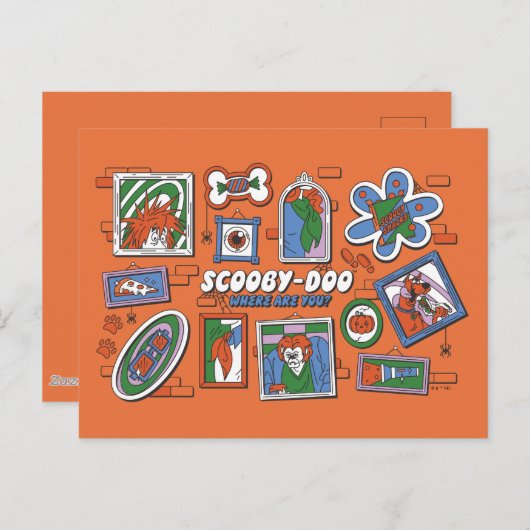 Scooby-Doo Wall of Halloween Picture Frames ポストカード (正面/裏面)