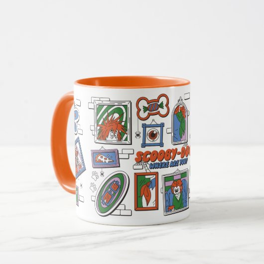 Scooby-Doo Wall of Halloween Picture Frames マグカップ (正面左)