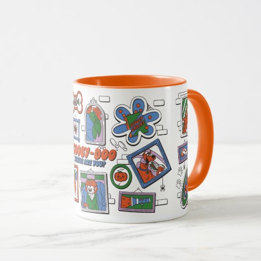 Scooby-Doo Wall of Halloween Picture Frames マグカップ (正面右)