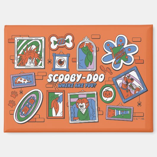 Scooby-Doo Wall of Halloween Picture Frames マグネット (正面)