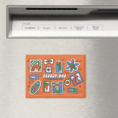 Scooby-Doo Wall of Halloween Picture Frames マグネット (インサイチュ (食洗機))
