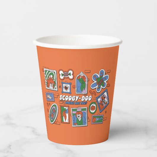 Scooby-Doo Wall of Halloween Picture Frames 紙コップ (正面)