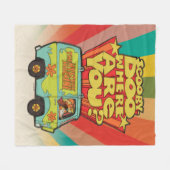 Scooby-Doo | "Where Are You?" Retro Cartoon Van フリースブランケット (正面(横))