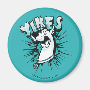 Scooby-Doo "Yikes!" ハーフトーンのグラフィック マグネット