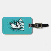 Scooby-Doo "Yikes!" ハーフトーンのグラフィック ラゲッジタグ (正面横)