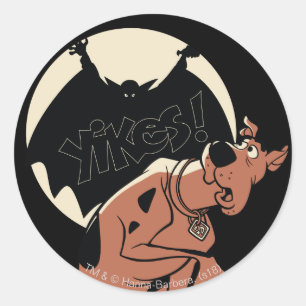 Scooby-Doo "Yikes!" 吸血鬼の影 ラウンドシール