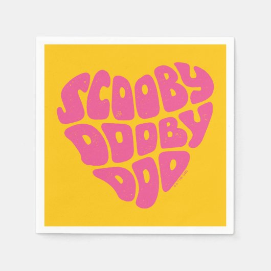 Scooby Dooby Doo Heart スタンダードカクテルナプキン (正面)