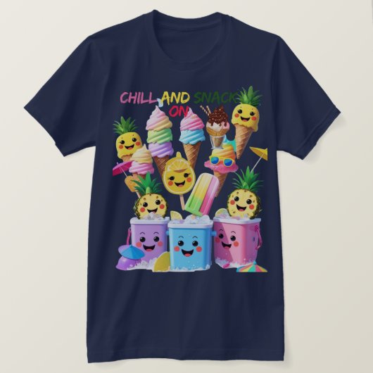 Scoop, Sip, Smile – Summer Treats Tee Tシャツ (デザイン正面)