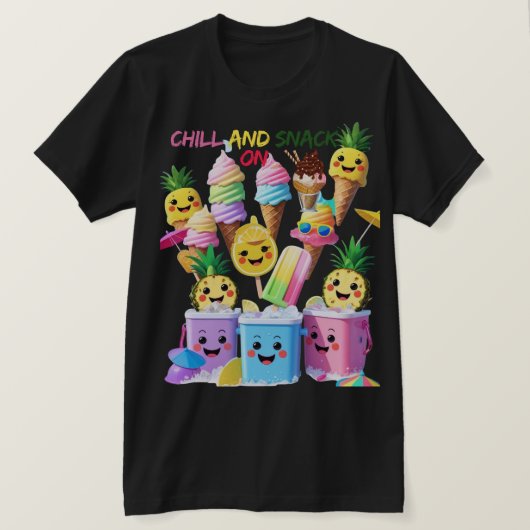 Scoop, Sip, Smile – Summer Treats Tee Tシャツ (デザイン正面)