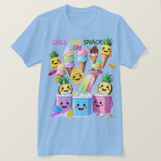 Scoop, Sip, Smile – Summer Treats Tee Tシャツ (デザイン正面)