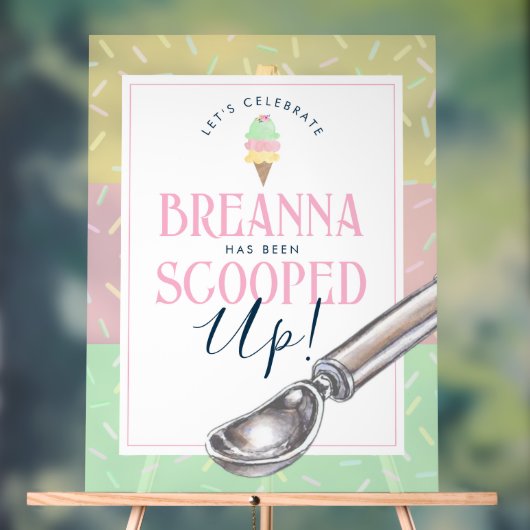 『Scooped Up 3』おしゃれなスプーン型ウェルカムサイン アクリルサイン (ニュートラル)