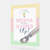 『Scooped Up 3』おしゃれなスプーン型ウェルカムサイン アクリルサイン (傾斜)