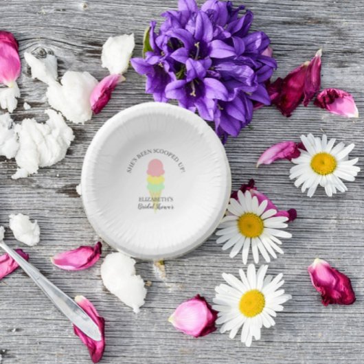 Scooped Up Ice Cream Bridal Shower ペーパーボウル