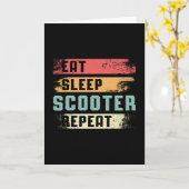 Scooter Driver E-Scooter Escooter Stuntヴィンテージ カード (黄色い花)