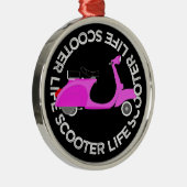 Scooter life mod for scoot fans 2 wheel sport pink メタルオーナメント (右)