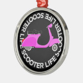 Scooter life mod for scoot fans 2 wheel sport pink メタルオーナメント (左)