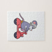 Scooter.PNGでバイクもしくは自転車に乗る人としてマウス ジグソーパズル (横)