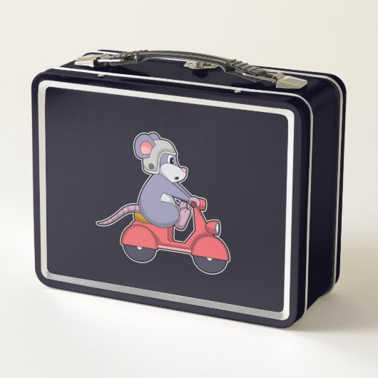 Scooter.PNGでバイクもしくは自転車に乗る人としてマウス メタルランチボックス (裏面)
