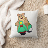 Scooter.PNGとのバイクもしくは自転車に乗る人としてベア クッション (ブランケット)