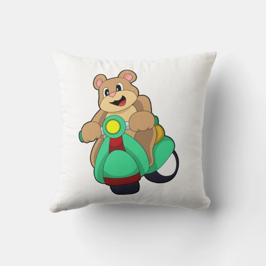 Scooter.PNGとのバイクもしくは自転車に乗る人としてベア クッション (裏面)