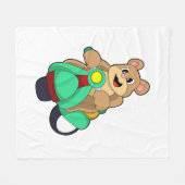 Scooter.PNGとのバイクもしくは自転車に乗る人としてベア フリースブランケット (正面(横))