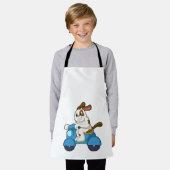 Scooter.PNGバイクもしくは自転車に乗る人としての犬 エプロン (着用した状態)