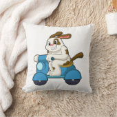 Scooter.PNGバイクもしくは自転車に乗る人としての犬 クッション (ブランケット)