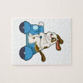 Scooter.PNGバイクもしくは自転車に乗る人としての犬 ジグソーパズル (横)