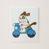 Scooter.PNGバイクもしくは自転車に乗る人としての犬 ジグソーパズル (縦)