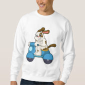 Scooter.PNGバイクもしくは自転車に乗る人としての犬 スウェットシャツ (正面)