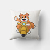 Scooter.PNGバイクもしくは自転車に乗る人としての猫 クッション (裏面)